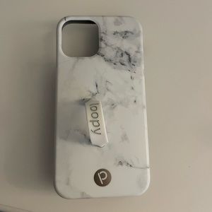 Loopy Case. White marble -iPhone 12 Pro